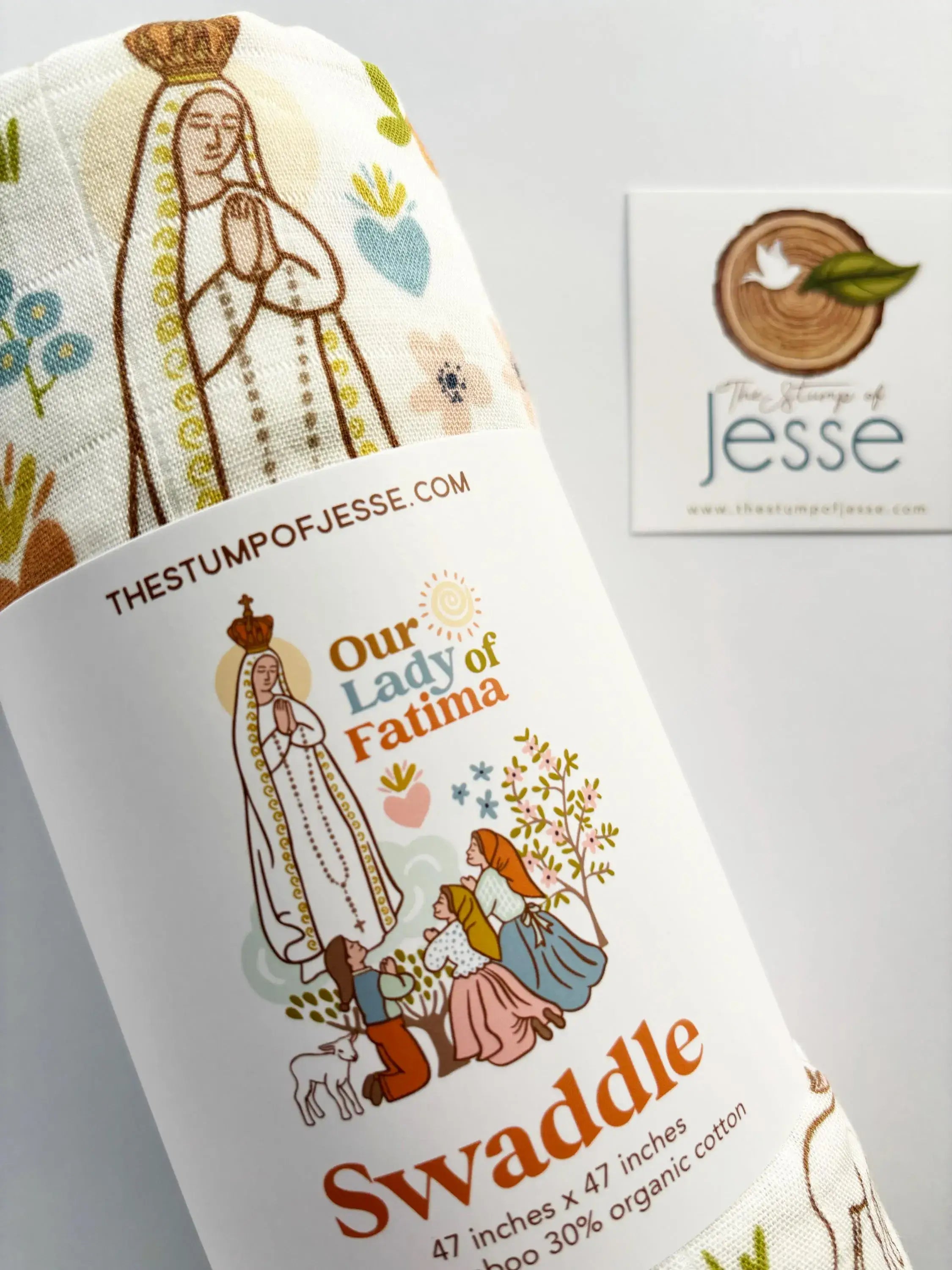 Our Lady of Fatima Muslin Swaddle