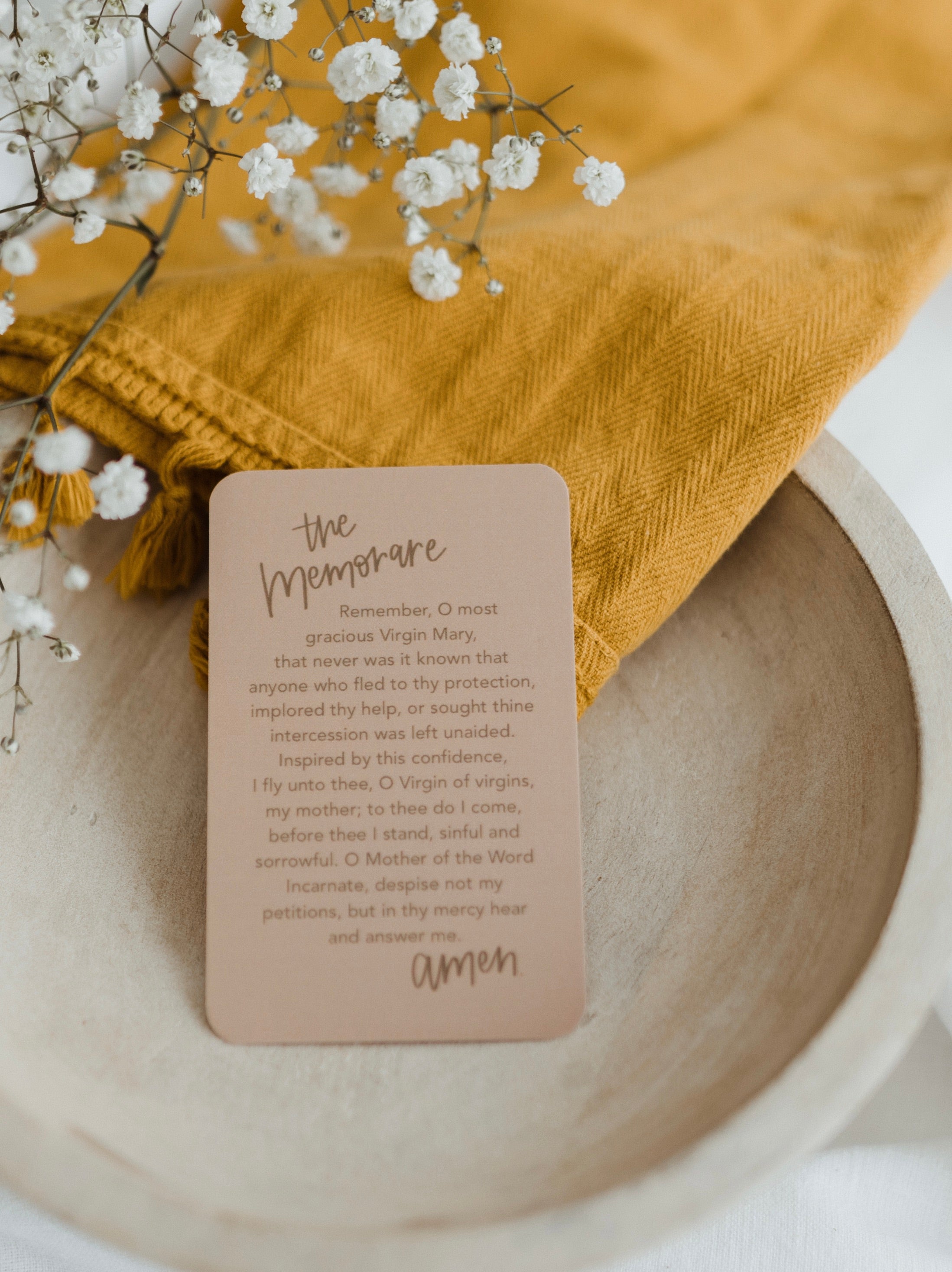 Memorare Prayer Card