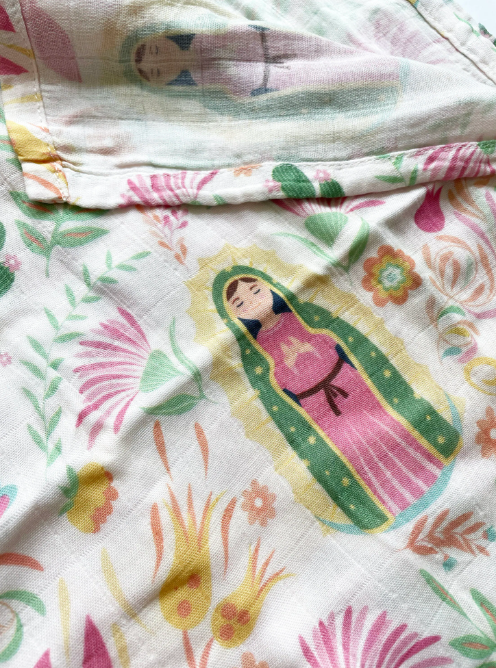 Our Lady of Guadalupe Muslin Swaddle