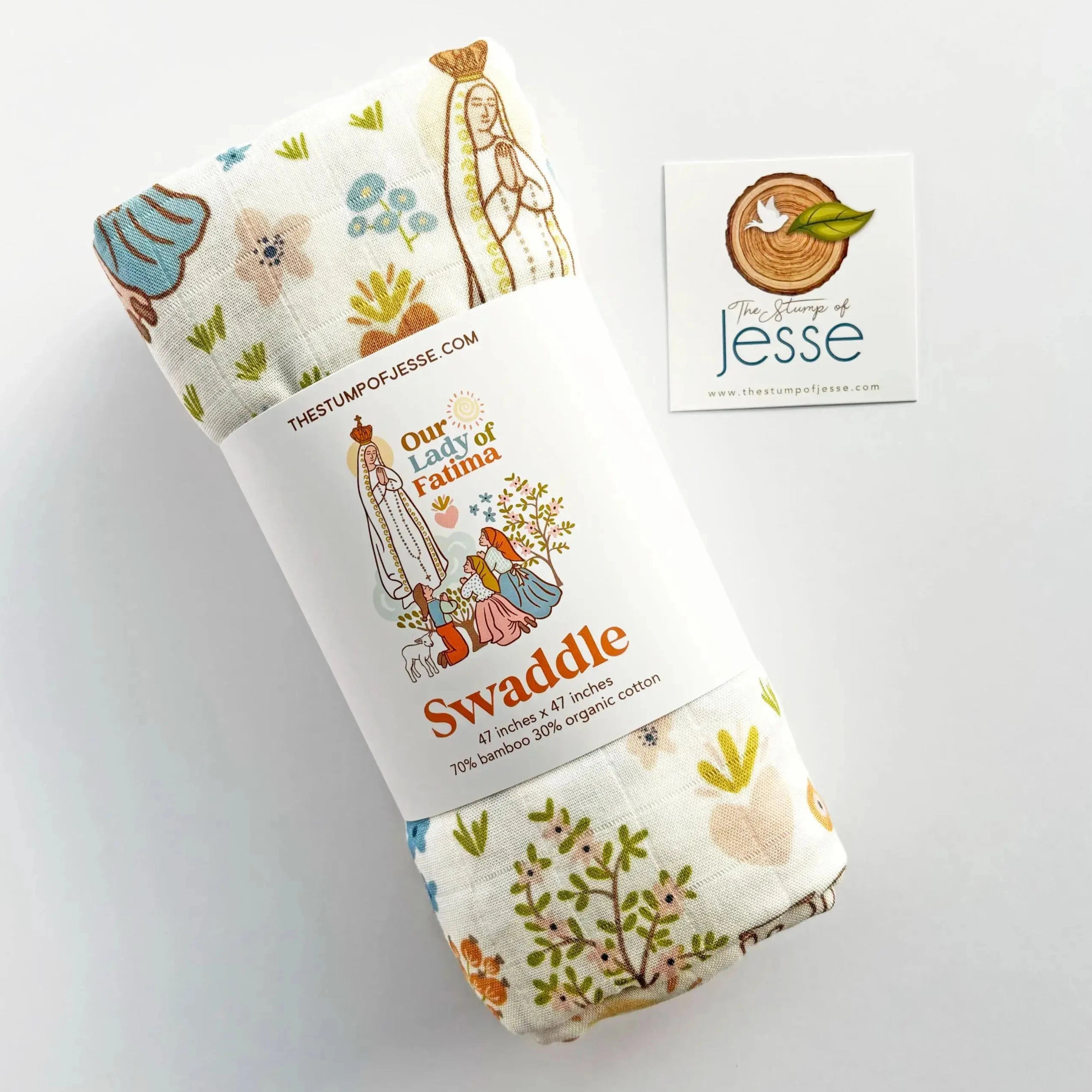 Our Lady of Fatima Muslin Swaddle