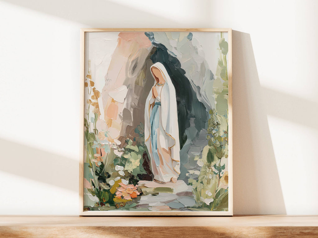 Our Lady of Lourdes in the Grotto: (5x7)