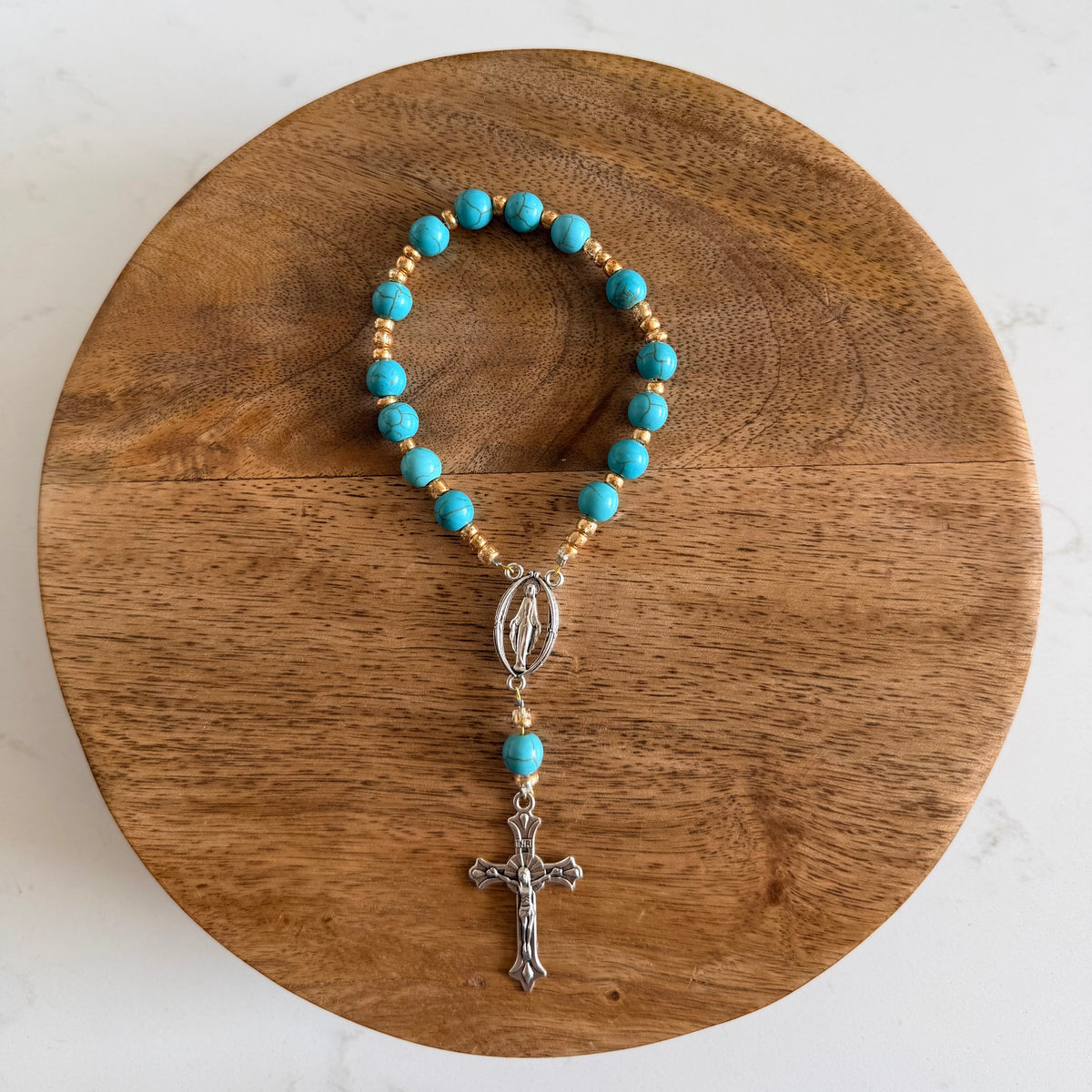 Little Crown of the Blessed Virgin Mary Chaplet — Handcrafted by Sister Anna Maria, O.P.