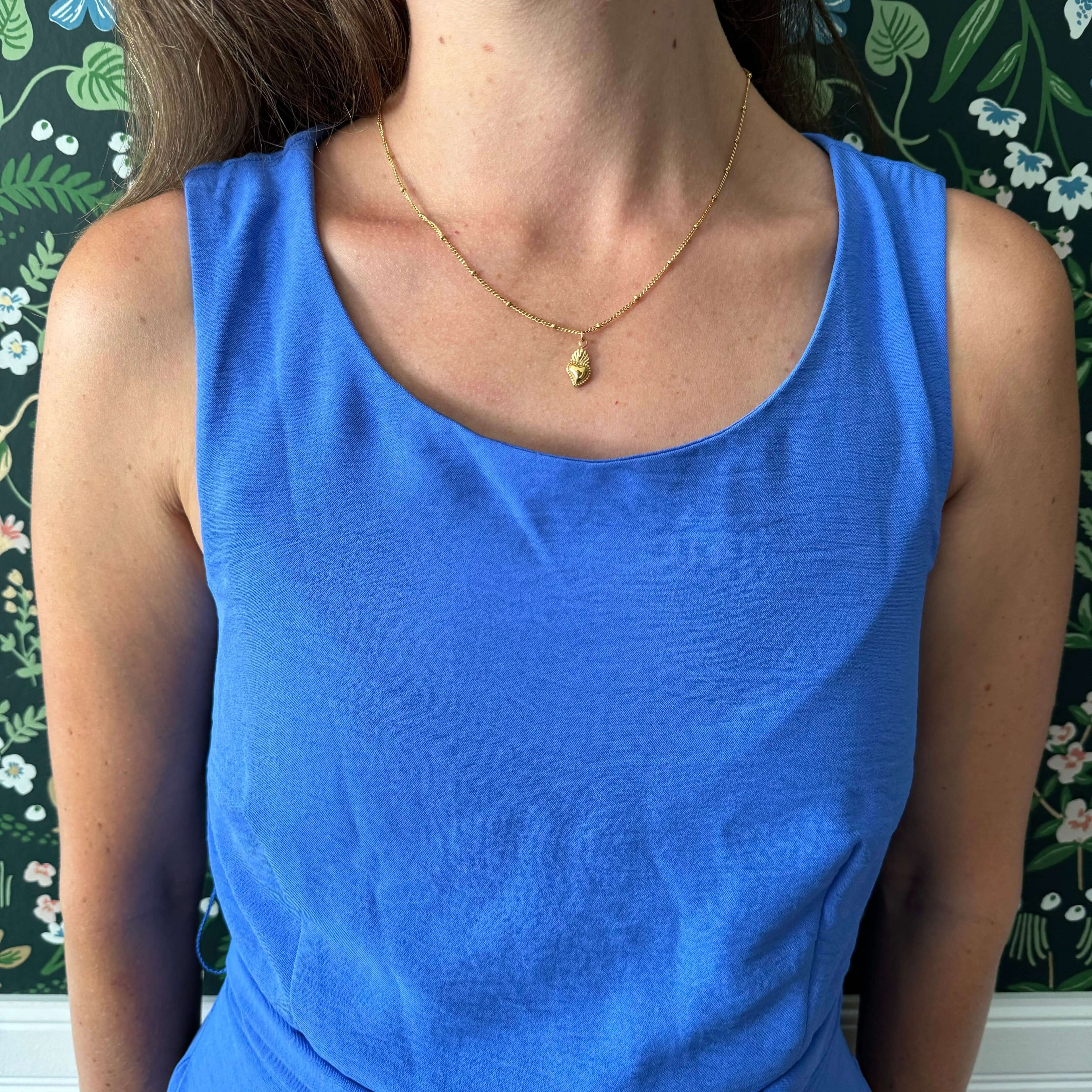 Dainty Sacred Heart of Jesus Necklace