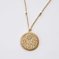 Holy Family Floral Necklace - 14K Gold Filled