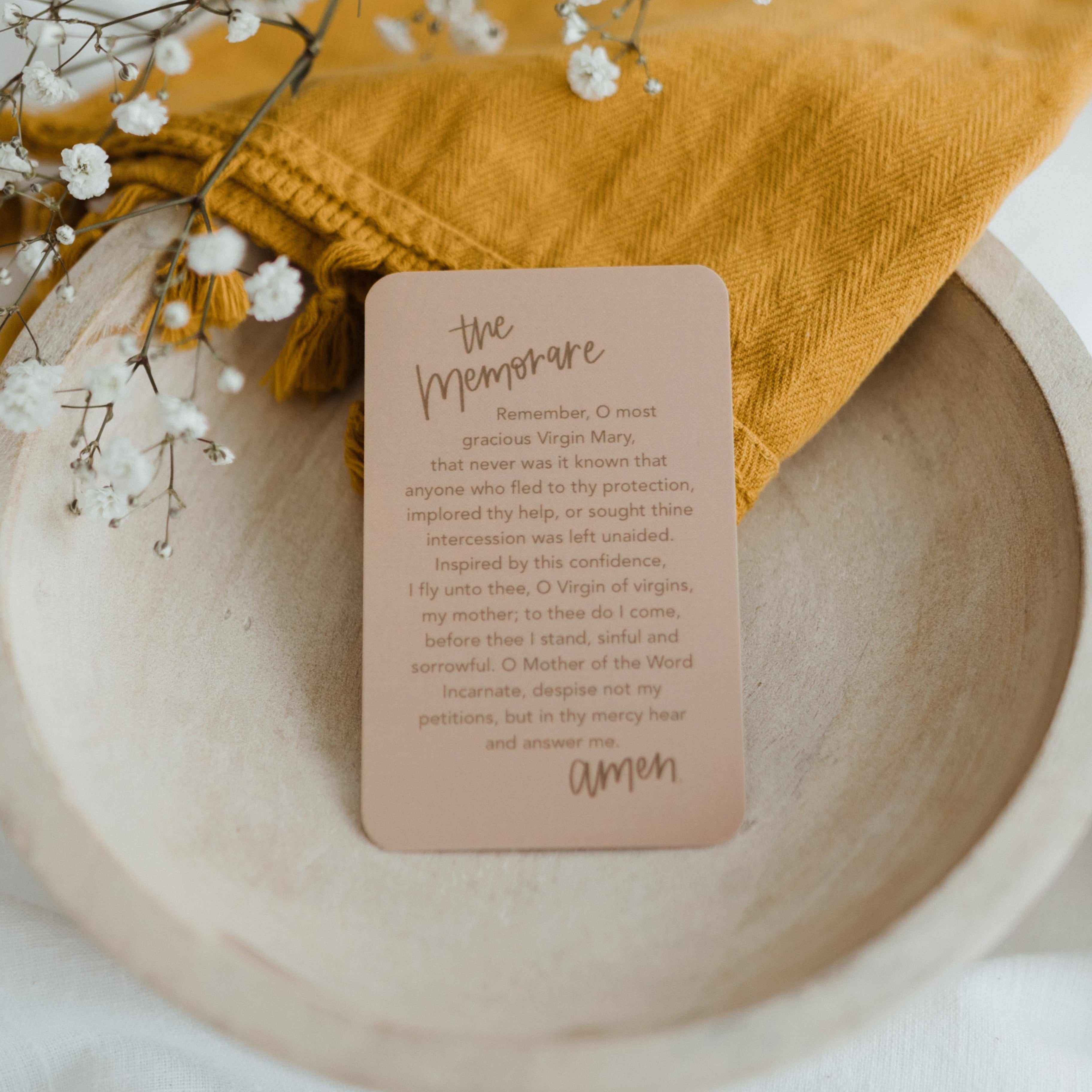 Memorare Prayer Card