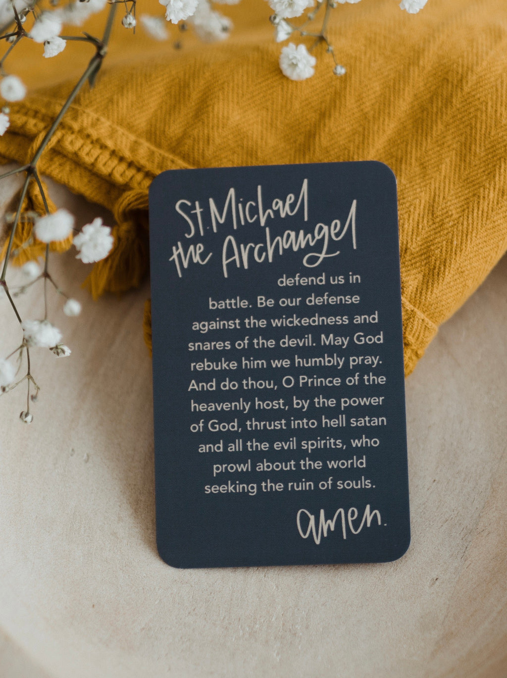 St. Michael Archangel Prayer Card