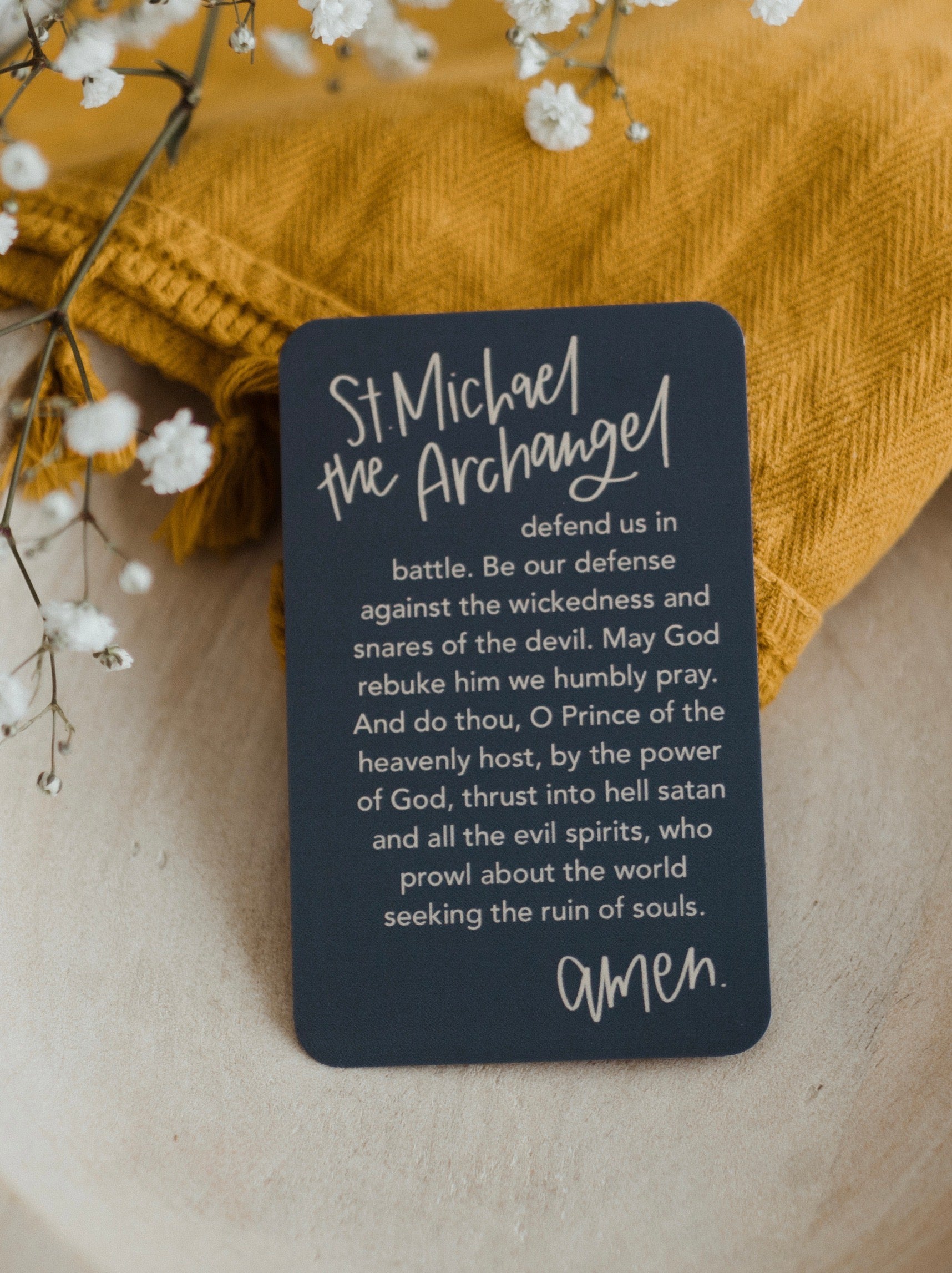 St. Michael Archangel Prayer Card