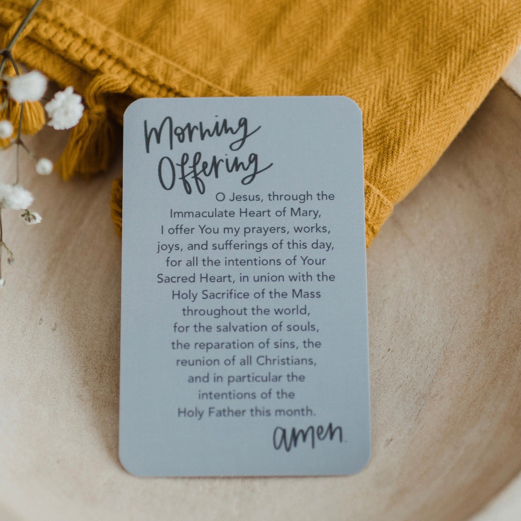 The Morning Offering Prayer Card