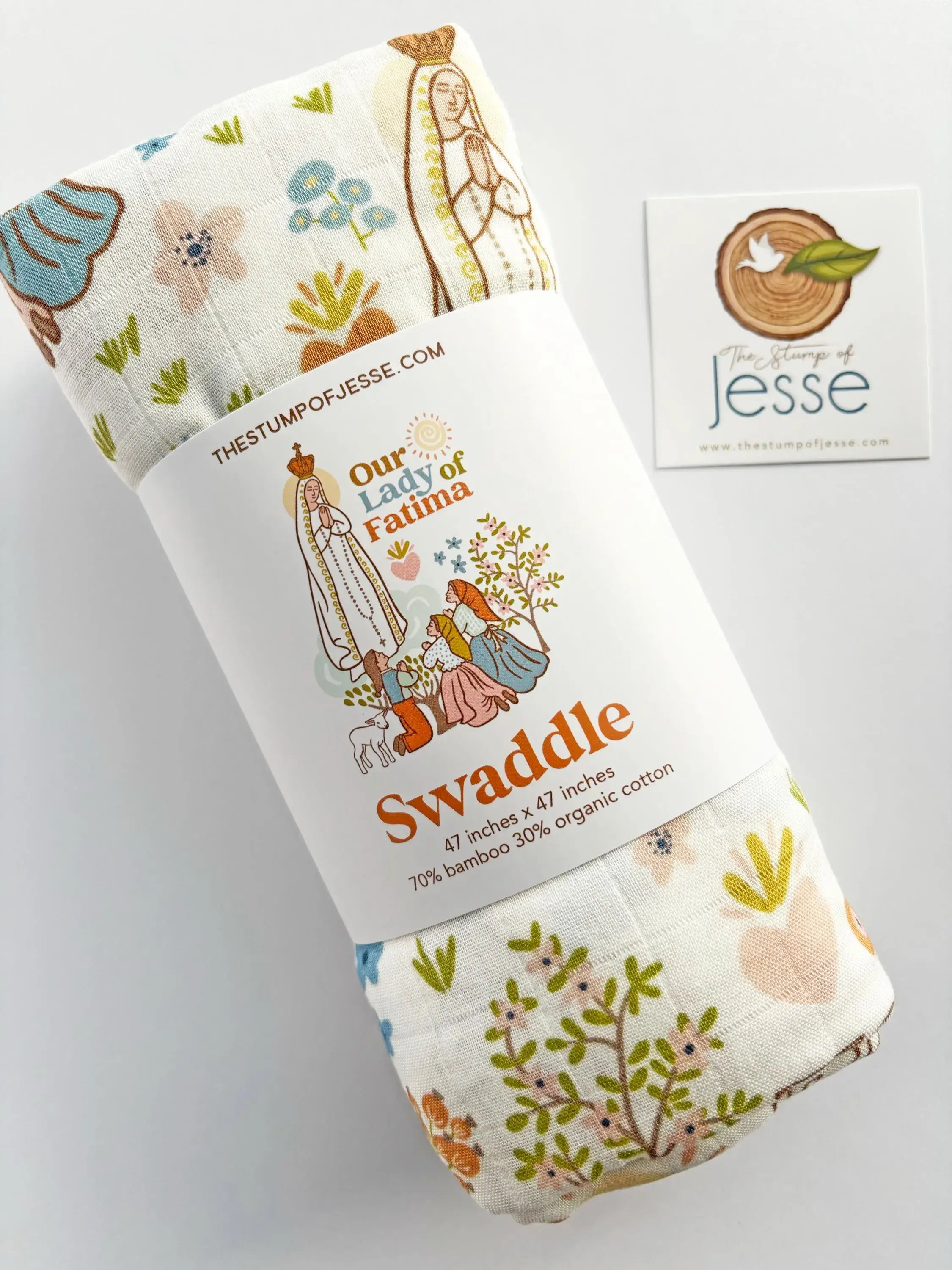 Our Lady of Fatima Muslin Swaddle
