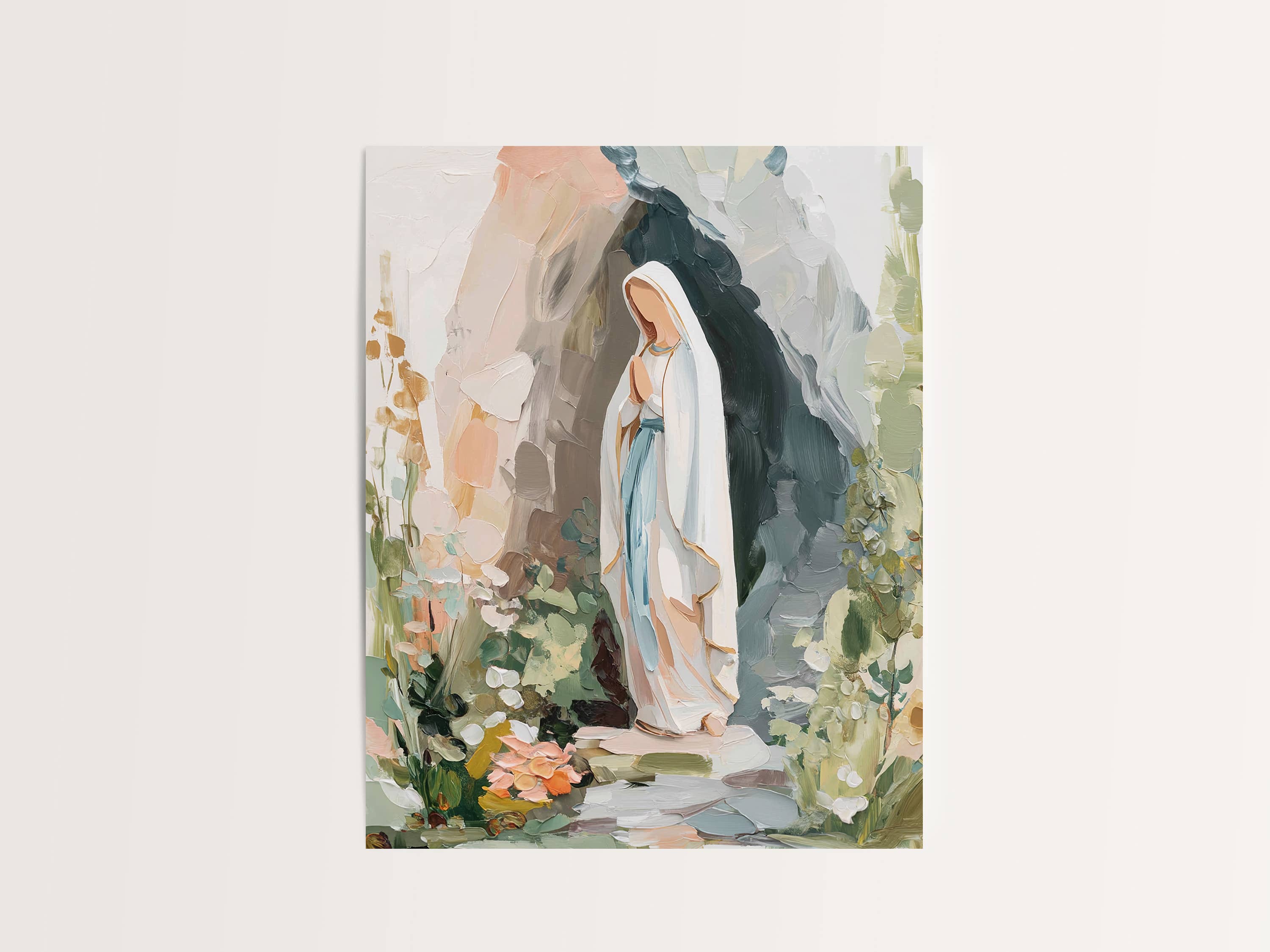Our Lady of Lourdes in the Grotto: (5x7)
