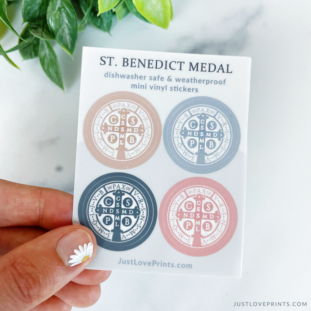 Colorful St. Benedict Medal Sticker Sheet